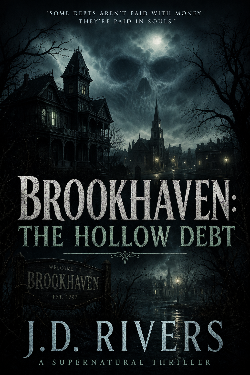 Brookhaven: The Hollow Debt by J.D. Rivers Supernatural Thriller book cover