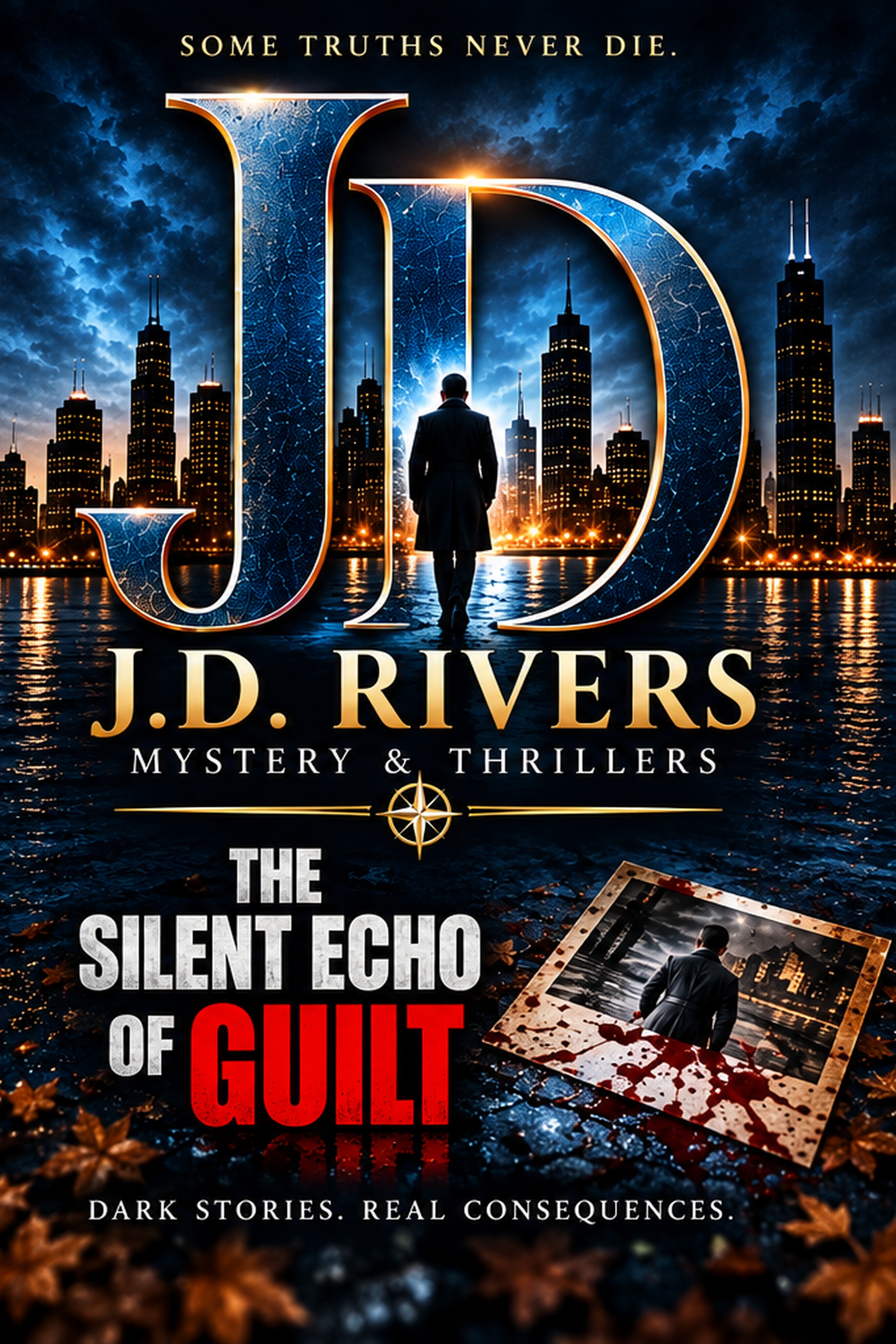The Silent Echo of Guilt by J.D. Rivers Psychological Thriller book cover