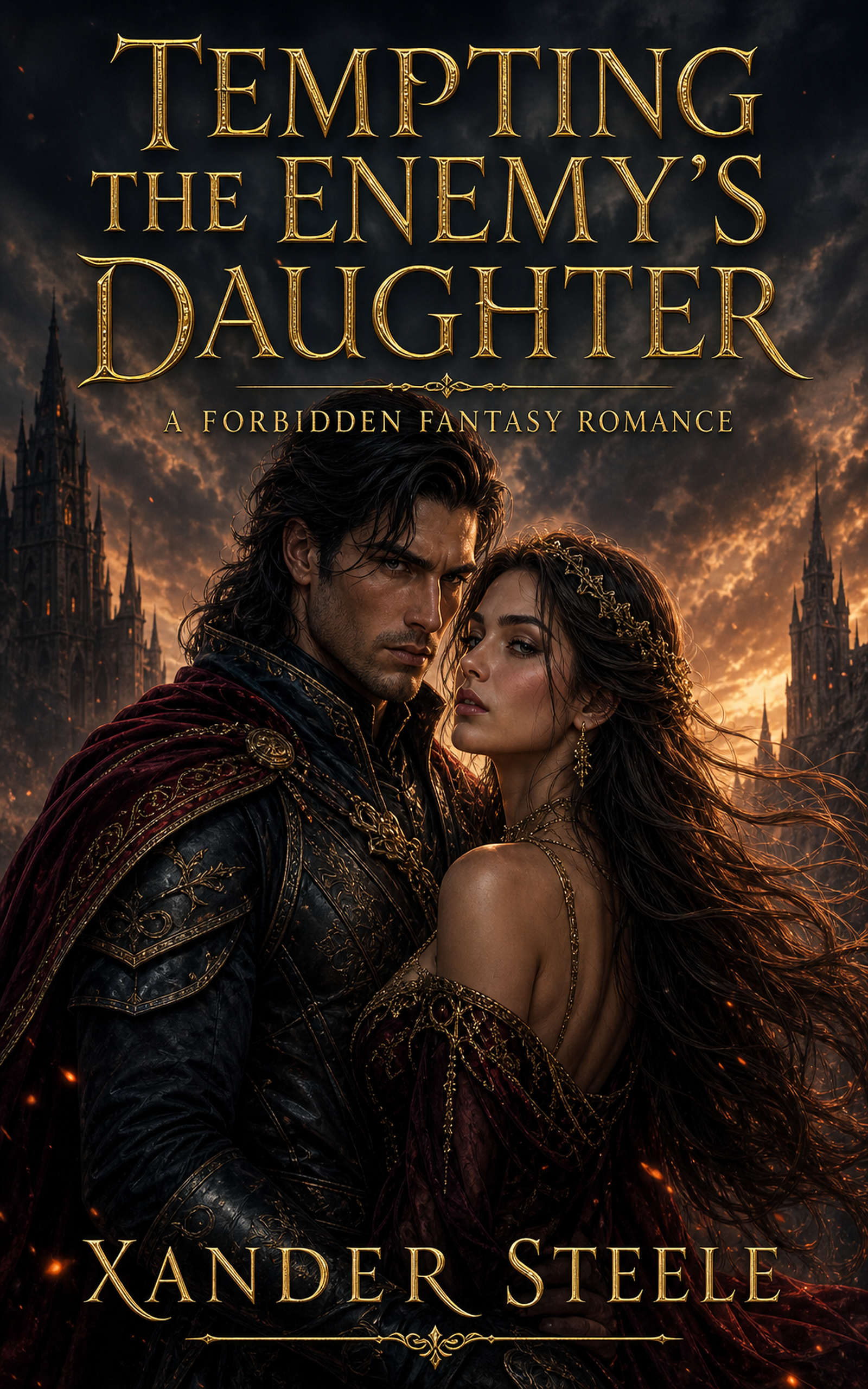 Tempting the Enemy's Daughter by Xander Steele Forbidden Fantasy Romance book cover